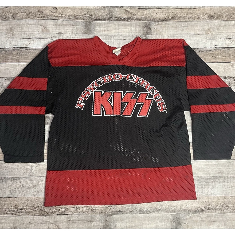 Kiss Jersey Size XL Black Red Vintage 90s Psycho Circus Band Tee
